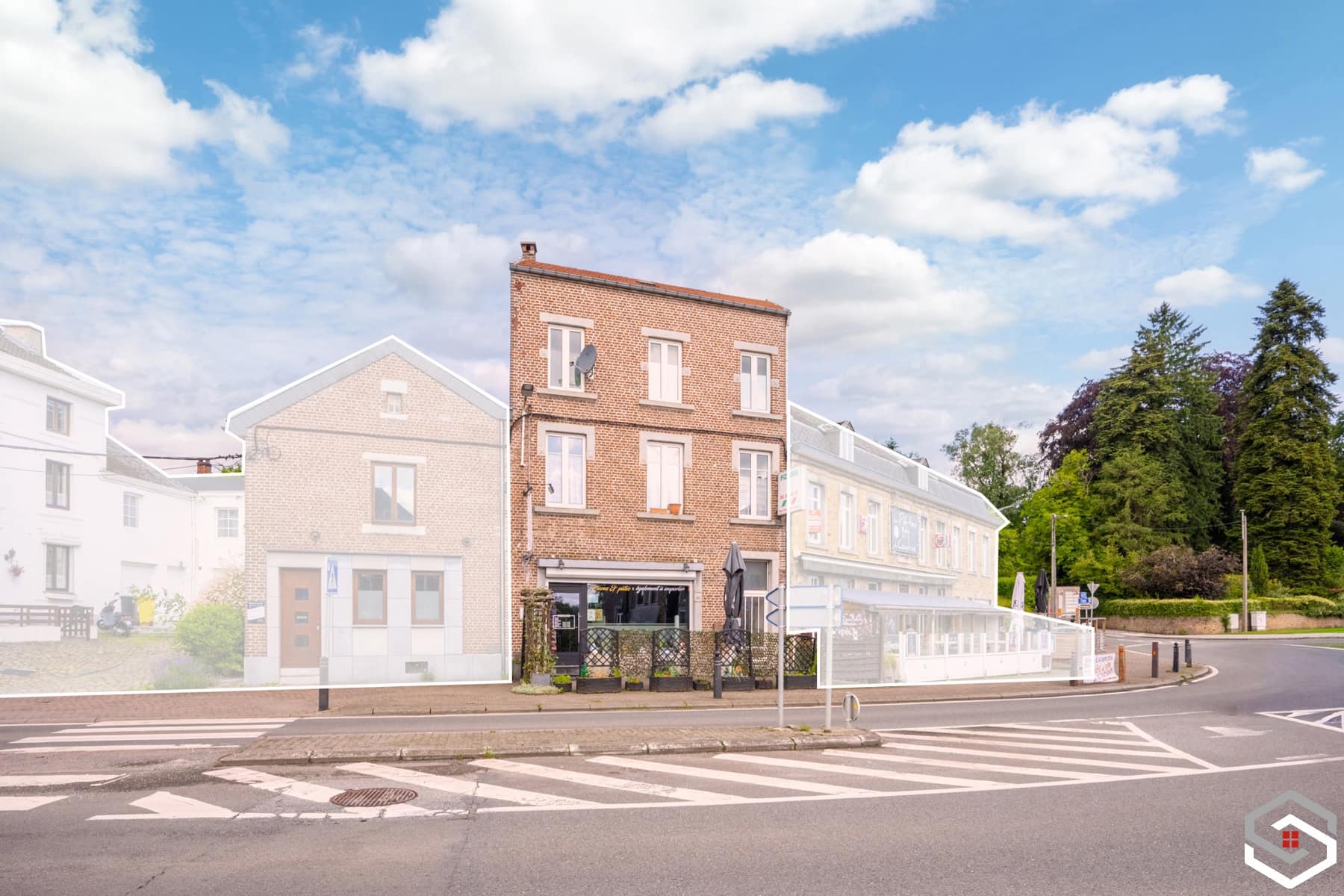 MAISON DE COMMERCE - POSS 2 APPARTS - FOND DE COM - PEB D